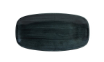 CHURCHILL SUPER VITRIFIED STONECAST PATINA RUSTIC TEAL OBLONG PLATE 11.7X6"