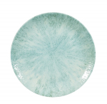CHURCHILL SUPER VITRIFIED STUDIO PRINTS STONE AQUAMARINE COUPE PLATE 11.3"