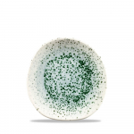 CHURCHILL SUPER VITRIFIED STUDIO PRINTS MINERAL GREEN ORGANIC PLATE 7.3"