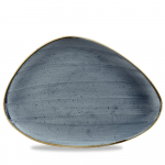 CHURCHILL SUPER VITRIFIED STONECAST BLUEBERRY TRIANGULAR PLATE 14X9.8"