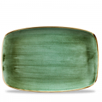 CHURCHILL SUPER VITRIFIED STONECAST SAMPHIRE GREEN OBLONG PLATE 13.5X9.2"