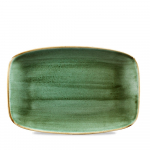CHURCHILL SUPER VITRIFIED STONECAST SAMPHIRE GREEN OBLONG PLATE 11.8X7.8"