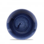 CHURCHILL SUPER VITRIFIED STONECAST PATINA COBALT BLUE COUPE PLATE 6.5"