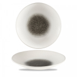 CHURCHILL SUPER VITRIFIED ISLA QUARTZ BLACK COUPE PLATE 11"