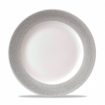 CHURCHILL SUPER VITRIFIED ISLA SHALE GREY FOOTED PLATE 10.3"
