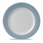 CHURCHILL SUPER VITRIFIED ISLA OCEAN BLUE WIDE RIM PLATE 12"