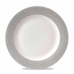 CHURCHILL SUPER VITRIFIED ISLA SHALE GREY WIDE RIM PLATE 12"