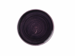 CHURCHILL STONECAST PATINA DEEP PURPLE WALLED PLATE 8.25"
