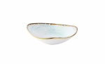 CHURCHILL HOMESPUN ACCENTS AQUAMARINE LOTUS BOWL 9"