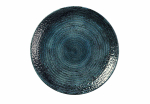 CHURCHILL HOMESPUN CHROMA BLUE EVOLVE COUPE PLATE 10.25"