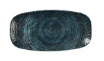 CHURCHILL HOMESPUN CHROMA BLUE CHEF OBLONG PLATE 10"X5"
