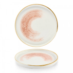 HOMESPUN ACCENTS CORAL WALLED PLATE 26CM