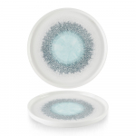 FUSION AQUAMARINE CHEFS' WALLED PLATE 26CM