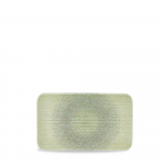 HARVEST GRAIN SPECKLED GREEN RECTANGULAR PLATE 27CM X 16CM