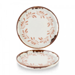 HARVEST MEDITERRANEAN TERRACOTTA ROUND WALLED PLATE