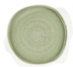 STONECAST SAGE GREEN ORGANIC WALLED PLATE 10 1/2"