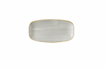 STONECAST RAW GREY CHEFS OBLON G PLATE 11 3/4X6"