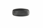STONECAST RAW BLACK CHEFS OBLO NG PLATE 10.6"X5"