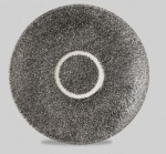 RAKU QUARTZ BLACK CAPPUCCINO S AUCER 6.25"