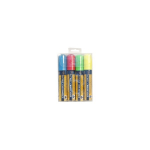 CHALKBOARD MARKER PEN 4 COLOUR 7-15MM RECTANGULAR TIP