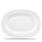 CHURCHILL SUPER VITRIFIED BAMBOO WHITE RIMMED OVAL DISH 13"