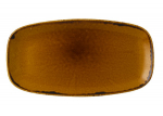 DUDSON HARVEST BROWN OBLONG PLATE 14X7.4"