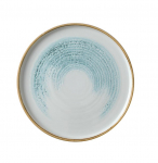 HOMESPUN ACCENTS WALLED PLATE  10 2/8" AQUAMARINE