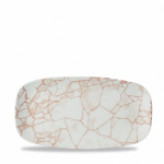 CHURCHILL KINTSUGI CORAL 11 3/4" OBLONG PLATE