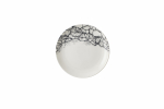 KINTSUGI ACCENTS PLATE 8.67" COUPE QUARTZ BLACK EVOLVE
