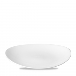 CHURCHILL SUPER VITRIFIED WHITE ORBIT OVAL COUPE PLATE 12.5X10"