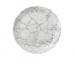 CHURCHILL SUPER VITRIFIED STUDIO PRINTS KINTSUGI AGATE GREY COUPE PLATE 11.3"