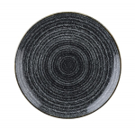 CHURCHILL SUPER VITRIFIED STUDIO PRINTS CHARCOAL BLACK COUPE PLATE 11.3"