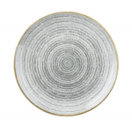 CHURCHILL SUPER VITRIFIED STUDIO PRINTS STONE GREY COUPE PLATE 11.3"