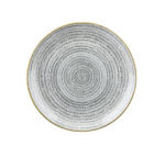 CHURCHILL SUPER VITRIFIED STUDIO PRINTS STONE GREY COUPE PLATE 6.5"