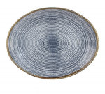 CHURCHILL SUPER VITRIFIED STUDIO PRINTS SLATE BLUE OVAL COUPE PLATE 12.5X10"