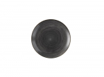 CHURCHILL SUPER VITRIFIED STONECAST RAW BLACK COUPE PLATE 11.3"