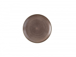 CHURCHILL SUPER VITRIFIED STONECAST RAW BROWN COUPE PLATE 11.3"