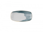 CHURCHILL SUPER VITRIFIED STONECAST ACCENTS BLUEBERRY OBLONG PLATE 14X7.4"