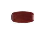 CHURCHILL SUPER VITRIFIED STONECAST PATINA RUST RED OBLONG PLATE 14X7.4"