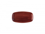 CHURCHILL SUPER VITRIFIED STONECAST PATINA RUST RED OBLONG PLATE 11.7X6"