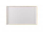 CHURCHILL ALCHEMY STONECAST MELAMINE BARLEY WHITE BUFFET TRAY 20.9X12.8"