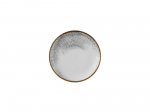 STUDIO PRINTS SUPER VITRIFIED HOMESPUN ACCENTS JASPER GREY COUPE PLATE 10.2"