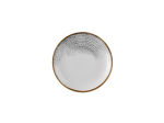 STUDIO PRINTS SUPER VITRIFIED HOMESPUN ACCENTS JASPER GREY COUPE PLATE 8.5"