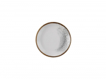 STUDIO PRINTS SUPER VITRIFIED HOMESPUN ACCENTS JASPER GREY COUPE PLATE 6.5"