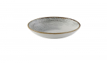 STUDIO PRINTS SUPER VITRIFIED HOMESPUN ACCENTS JASPER GREY COUPE BOWL 40OZ
