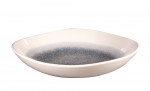 CHURCHILL SUPER VITRIFIED STUDIO PRINTS RAKU QUARTZ BLACK ORGANIC PLATE 10.3"