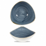 CHURCHILL SUPER VITRIFIED STONECAST BLUEBERRY TRIANGULAR BOWL 21.1OZ