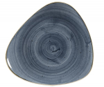 CHURCHILL SUPER VITRIFIED STONECAST BLUEBERRY TRIANGULAR PLATE 12.3"