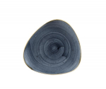CHURCHILL SUPER VITRIFIED STONECAST BLUEBERRY TRIANGULAR PLATE 7.6"