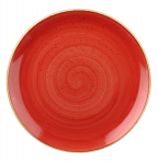 CHURCHILL SUPER VITRIFIED STONECAST BERRY RED COUPE PLATE 12.8"